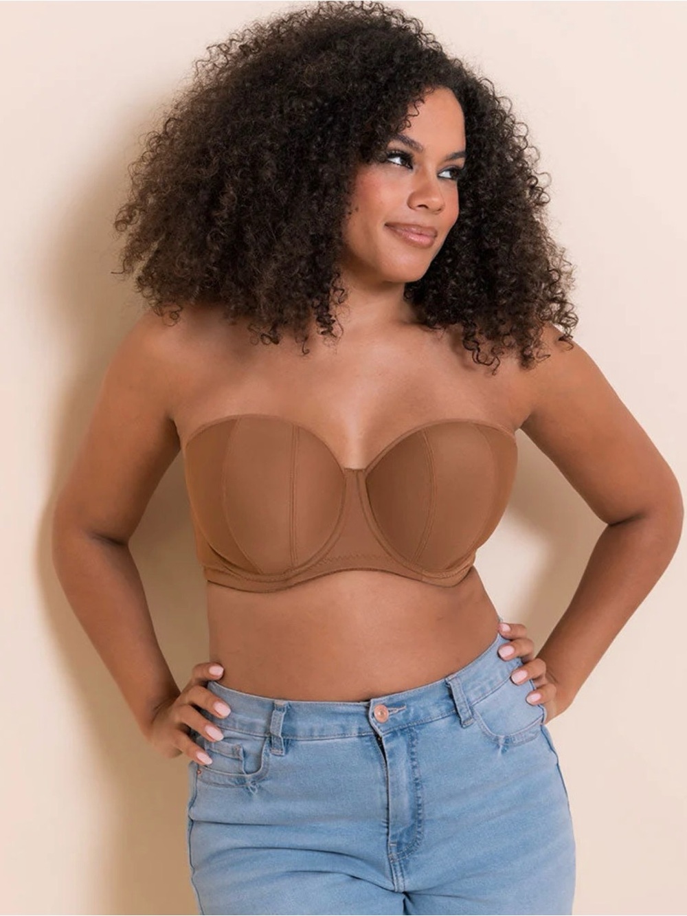 Curvy Kate - Luxe Strapless Multiway Bra in Caramel Brown